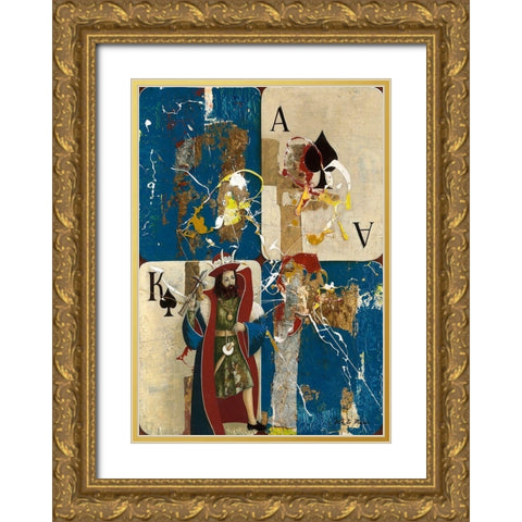 The King Gold Ornate Wood Framed Art Print with Double Matting by Juta and Mareks