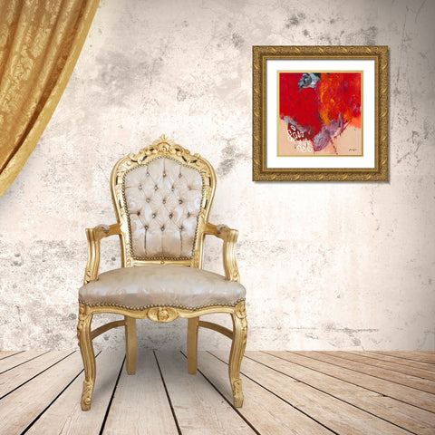 Variations abstraites XXIV Gold Ornate Wood Framed Art Print with Double Matting by Magis, Pascal