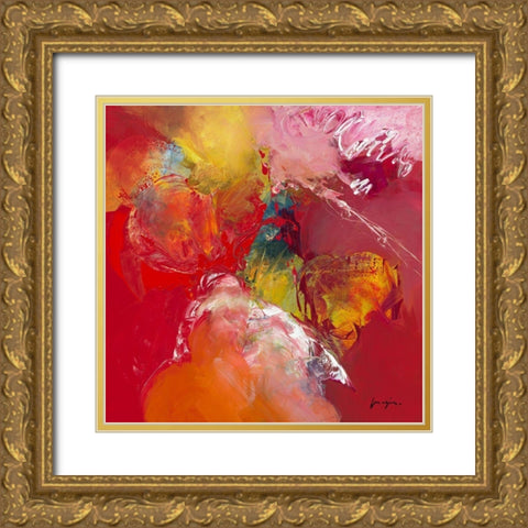 Variations abstraites XIX Gold Ornate Wood Framed Art Print with Double Matting by Magis, Pascal