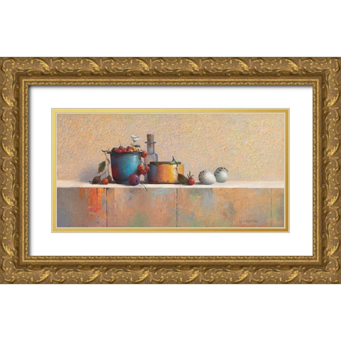 No Title VI Gold Ornate Wood Framed Art Print with Double Matting by Dijkstra, Evert