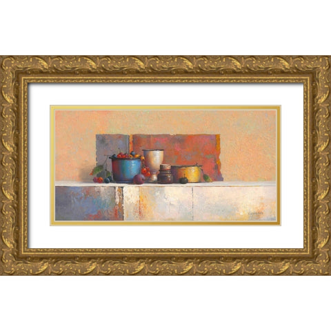 No Title IV Gold Ornate Wood Framed Art Print with Double Matting by Dijkstra, Evert