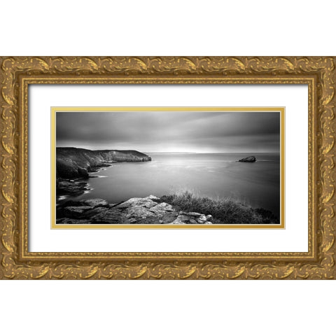 Cap Frehel Gold Ornate Wood Framed Art Print with Double Matting by Seidel, Leo
