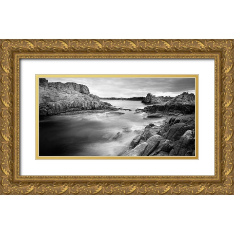 Cote de Granit Rose Gold Ornate Wood Framed Art Print with Double Matting by Seidel, Leo
