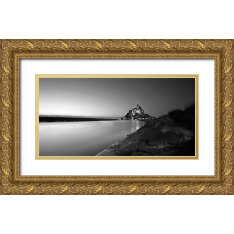 Le Mont-Saint-Michel Gold Ornate Wood Framed Art Print with Double Matting by Seidel, Leo