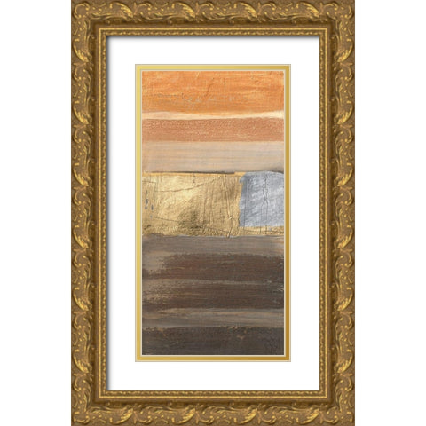 Silkie Gold Ornate Wood Framed Art Print with Double Matting by Richter-Armgart, Rose