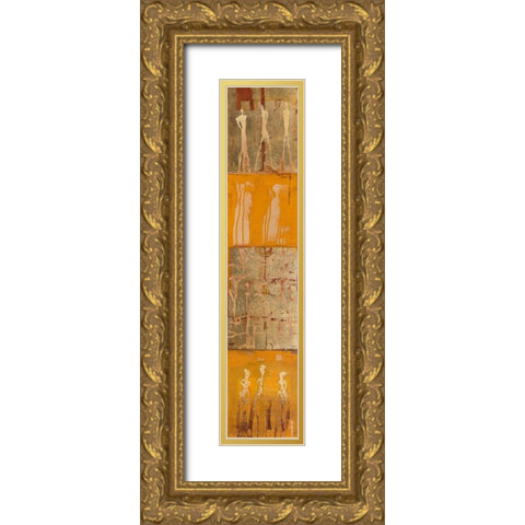 Kaleb Gold Ornate Wood Framed Art Print with Double Matting by Richter-Armgart, Rose