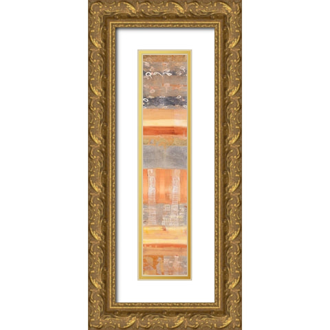 Arabesque Gold Ornate Wood Framed Art Print with Double Matting by Richter-Armgart, Rose