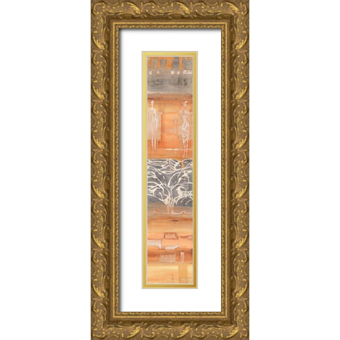 Kazem Gold Ornate Wood Framed Art Print with Double Matting by Richter-Armgart, Rose