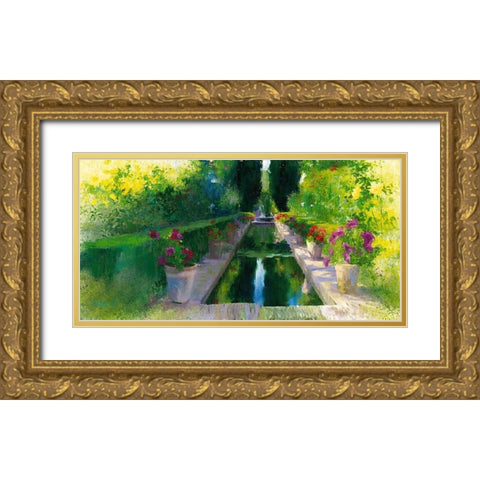 Granada II Gold Ornate Wood Framed Art Print with Double Matting by Cereceda Martinez, Angeles