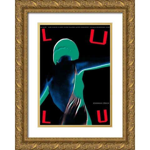 Lulu Gold Ornate Wood Framed Art Print with Double Matting by Geissbuhler, K. Domenic