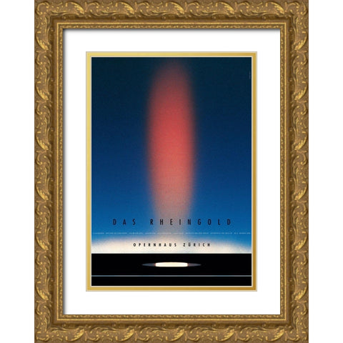 Das Rheingold Gold Ornate Wood Framed Art Print with Double Matting by Geissbuhler, K. Domenic