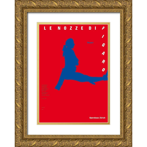 Le nozze di Figaro Gold Ornate Wood Framed Art Print with Double Matting by Geissbuhler, K. Domenic