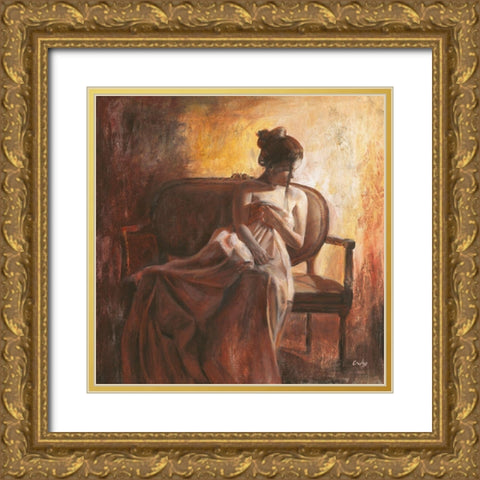 Poetico Gold Ornate Wood Framed Art Print with Double Matting by van den Bogerd, Escha