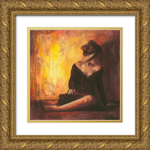 Mezzanote II Gold Ornate Wood Framed Art Print with Double Matting by van den Bogerd, Escha