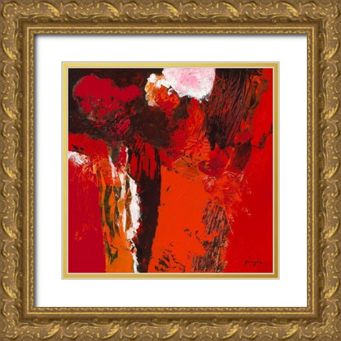 Variations abstraites XXI Gold Ornate Wood Framed Art Print with Double Matting by Magis, Pascal
