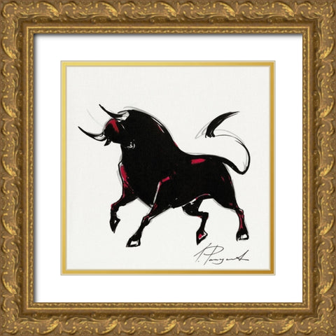 Veronica XIX Gold Ornate Wood Framed Art Print with Double Matting by Panasenko, Inna