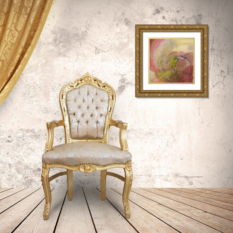 Deshabillez-moi Gold Ornate Wood Framed Art Print with Double Matting by Naudin, Genevieve