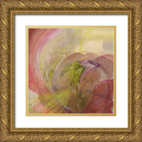Deshabillez-moi Gold Ornate Wood Framed Art Print with Double Matting by Naudin, Genevieve