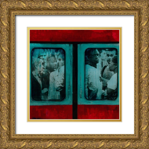 This Way Gold Ornate Wood Framed Art Print with Double Matting by Streicher, Tibo