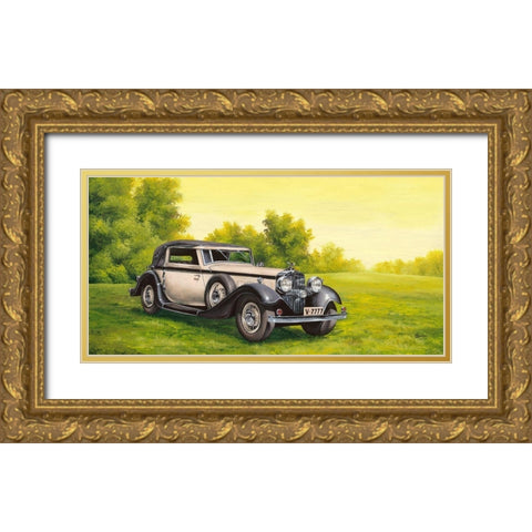 Oldtimer V-7777 Gold Ornate Wood Framed Art Print with Double Matting by Richter, Cornelia