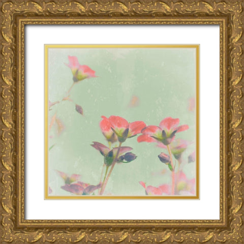 Romantic Meadow Gold Ornate Wood Framed Art Print with Double Matting by Lambert, Tom