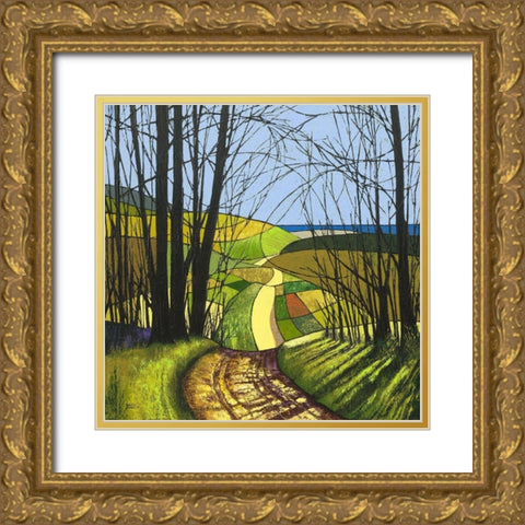 Sea Lane Gold Ornate Wood Framed Art Print with Double Matting by James, David