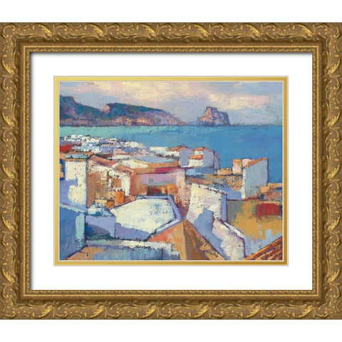 Ibiza Gold Ornate Wood Framed Art Print with Double Matting by Camargo, Jesus P.