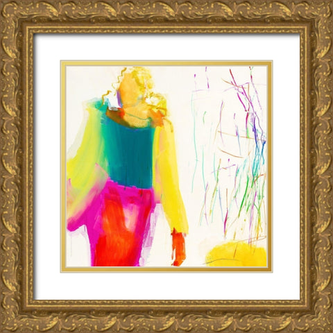 Lichtspiel Gold Ornate Wood Framed Art Print with Double Matting by Schafer, Jenny