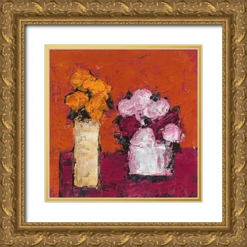 Tete a Tete Gold Ornate Wood Framed Art Print with Double Matting by Persillon, Francoise