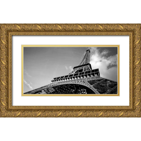 Eiffel Turm III Gold Ornate Wood Framed Art Print with Double Matting by Seidel, Leo