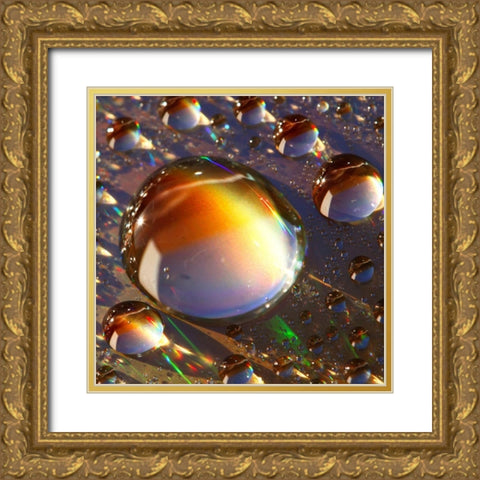 Rainbow Spectrum Gold Ornate Wood Framed Art Print with Double Matting by Seidel, Lily Andrea