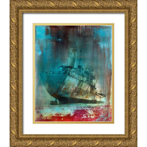 Malika I Gold Ornate Wood Framed Art Print with Double Matting by Streicher, Tibo