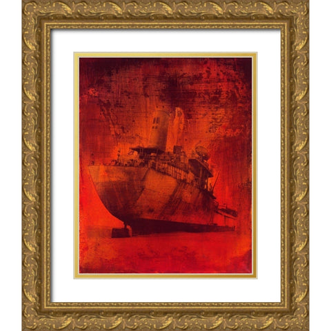 Malika II Gold Ornate Wood Framed Art Print with Double Matting by Streicher, Tibo