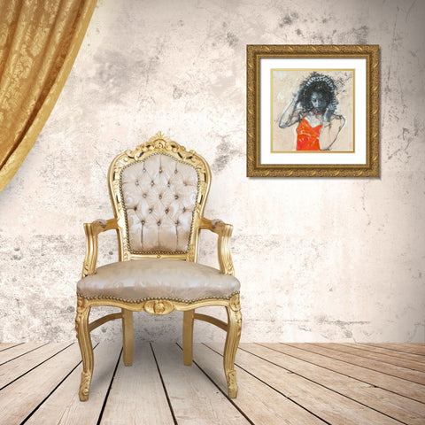 Making a Turban Gold Ornate Wood Framed Art Print with Double Matting by Longo, Massimiliano