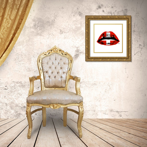 Switzerland Kiss Gold Ornate Wood Framed Art Print with Double Matting by Paslier, Morgan