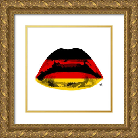 German Kiss Gold Ornate Wood Framed Art Print with Double Matting by Paslier, Morgan