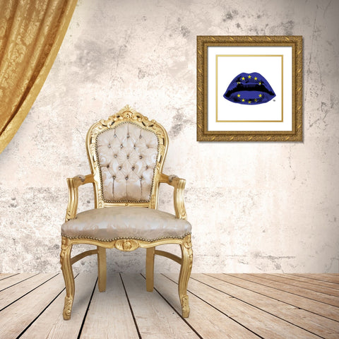 Euro Kiss Gold Ornate Wood Framed Art Print with Double Matting by Paslier, Morgan