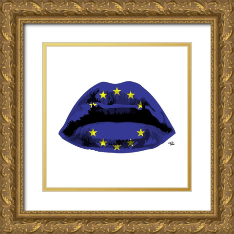 Euro Kiss Gold Ornate Wood Framed Art Print with Double Matting by Paslier, Morgan