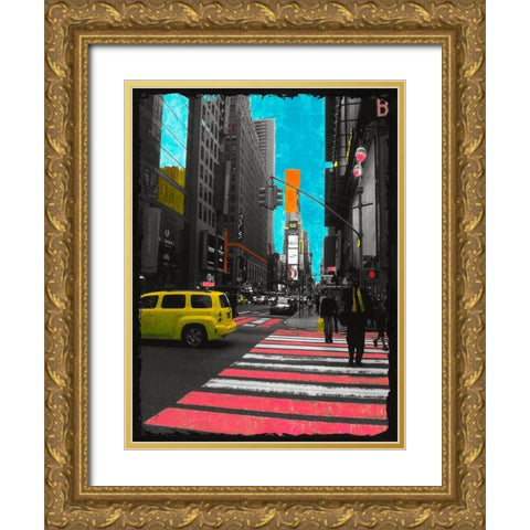 Pink Corner Gold Ornate Wood Framed Art Print with Double Matting by Simonutti, Riccardo