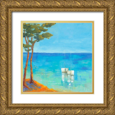 Mediterranee I Gold Ornate Wood Framed Art Print with Double Matting by Pivier-Attolini, Regine