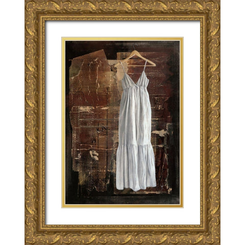 La petite robe blanche Gold Ornate Wood Framed Art Print with Double Matting by Defontenay, Elodie