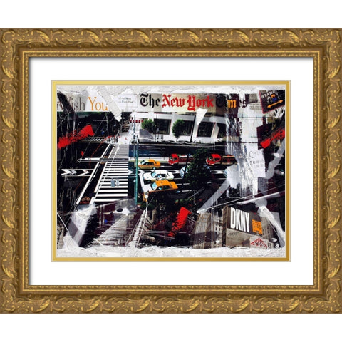 You and Me Gold Ornate Wood Framed Art Print with Double Matting by MN.FF