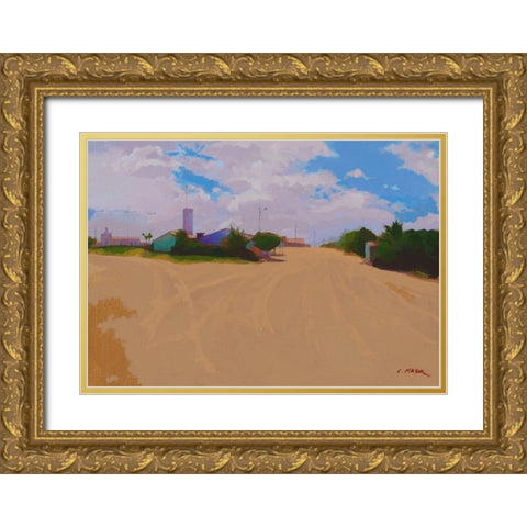 Tatajuba Gold Ornate Wood Framed Art Print with Double Matting by Mazur-Devaux, Ewa