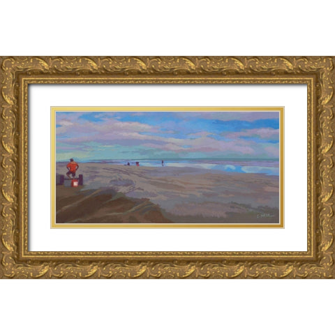 Plage de Tatajuba Gold Ornate Wood Framed Art Print with Double Matting by Mazur-Devaux, Ewa