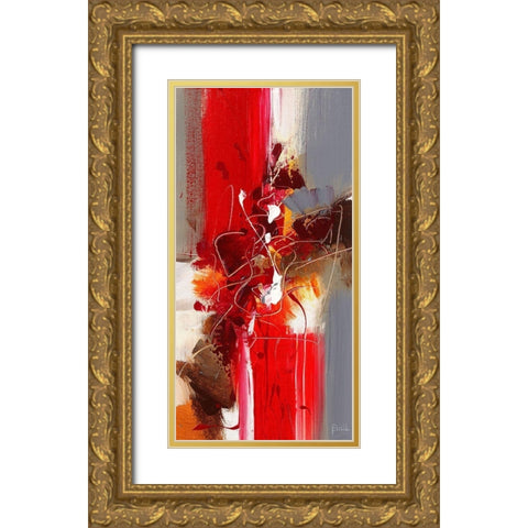 Jazz I Gold Ornate Wood Framed Art Print with Double Matting by Ball, Veronique