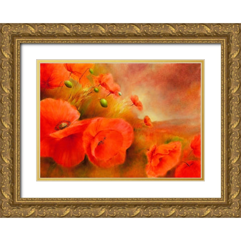 Im Abendlicht Gold Ornate Wood Framed Art Print with Double Matting by Schmucker, Annette