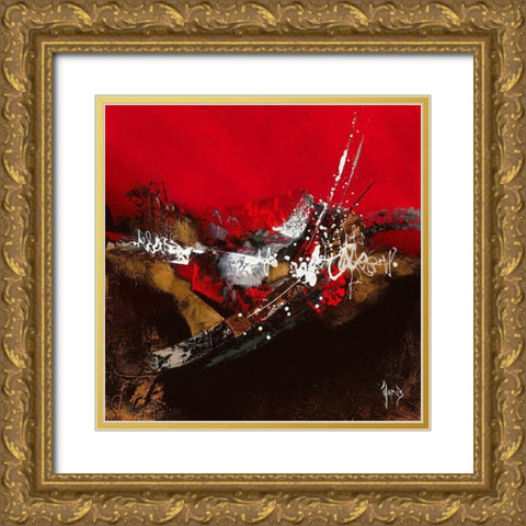 Energie musicale I Gold Ornate Wood Framed Art Print with Double Matting by Jadis