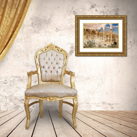 Oasis de montagne Gold Ornate Wood Framed Art Print with Double Matting by Le Visage, J-M