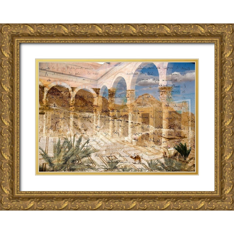 Oasis de montagne Gold Ornate Wood Framed Art Print with Double Matting by Le Visage, J-M