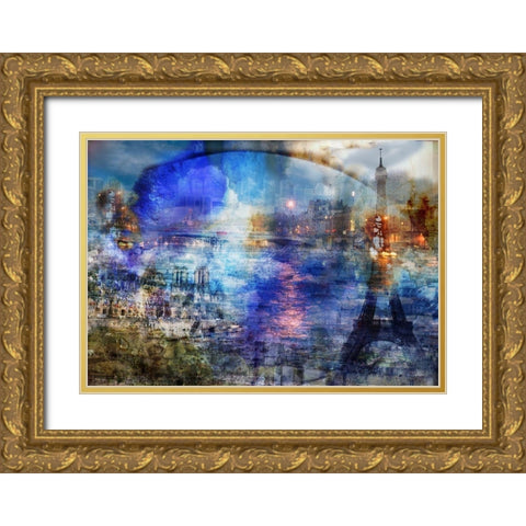 Impressions Paris levant Gold Ornate Wood Framed Art Print with Double Matting by Le Visage, J-M